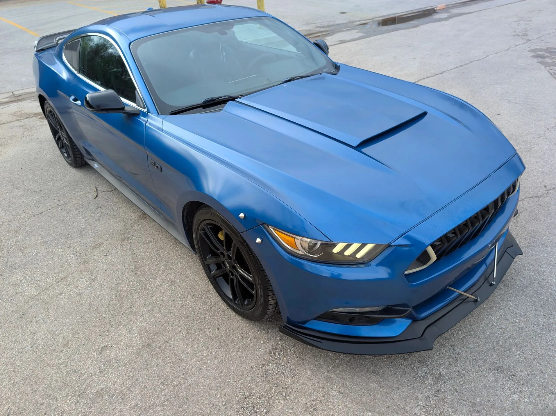 2017 Ford Mustang EcoBoost Premium Blue — view 2