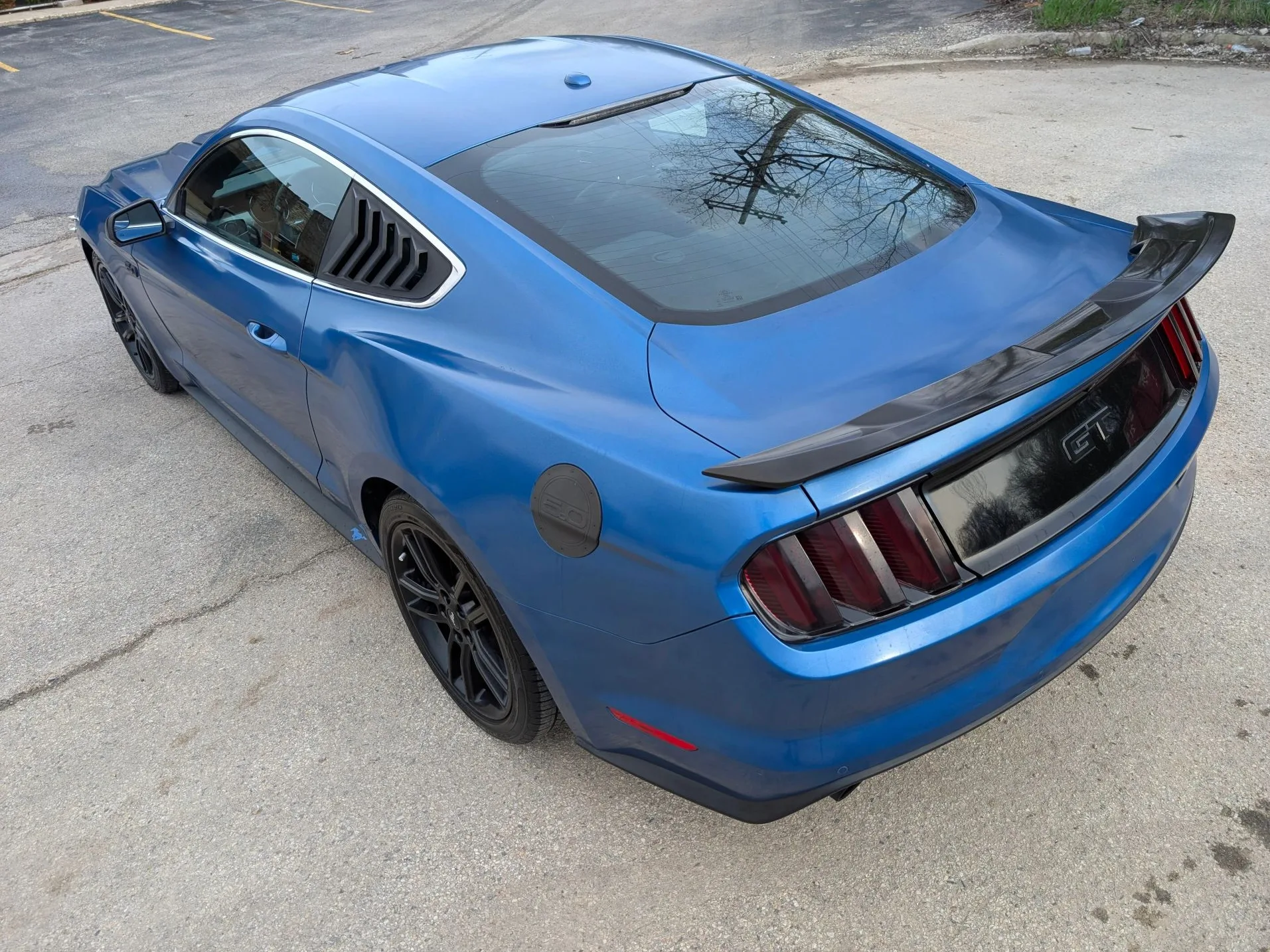 2017 Ford Mustang EcoBoost Premium Blue — view 12