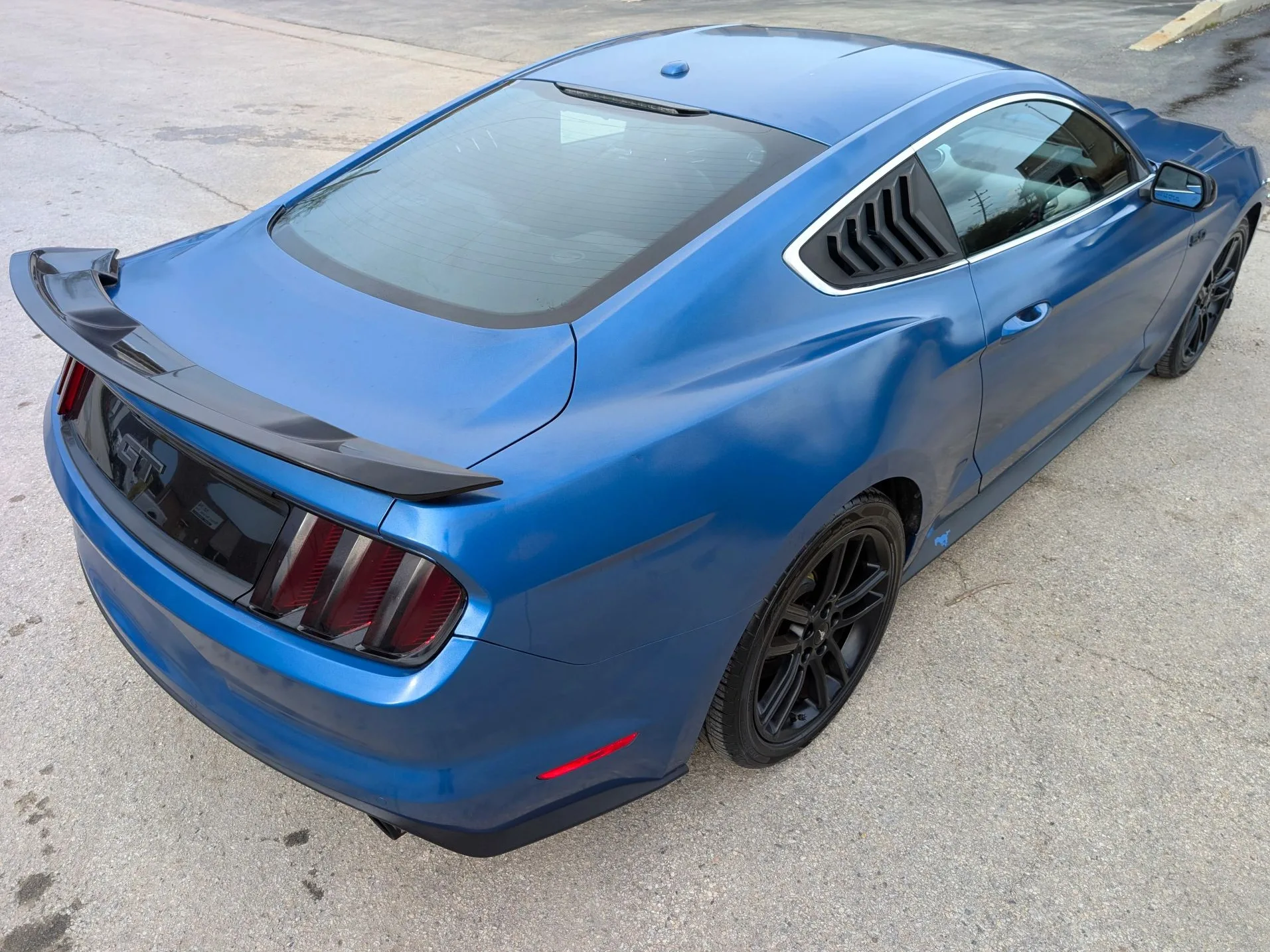 2017 Ford Mustang EcoBoost Premium Blue — view 6